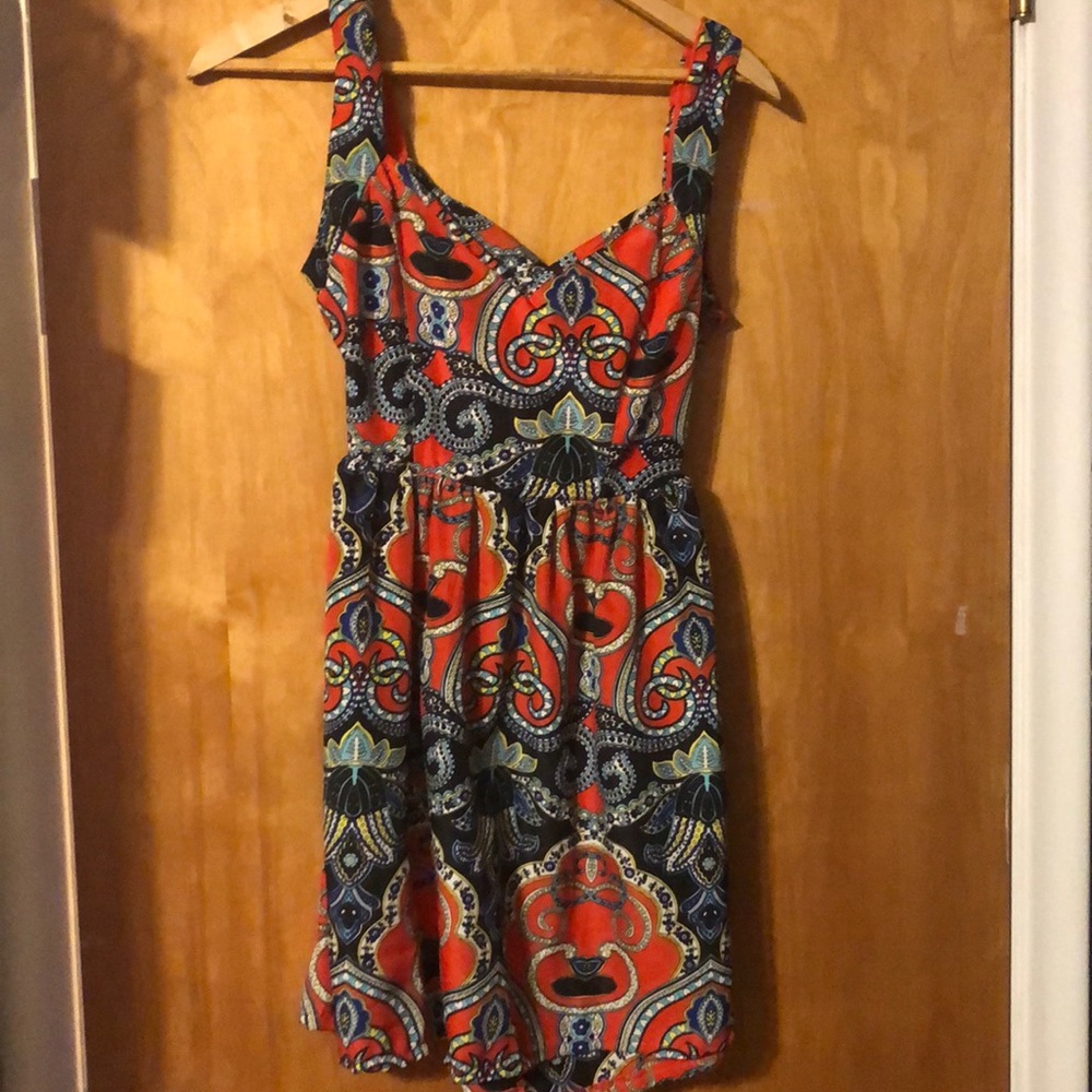 Orange and blue sundress